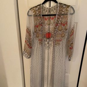 Long embellished kimono